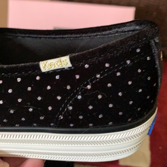 Kate Spade Velvet Glitter Triple Decker Shoes - Picture 8 of 13